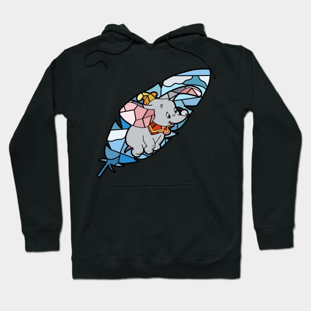 Flying Elephant Hoodie by Ginny Heart Lab